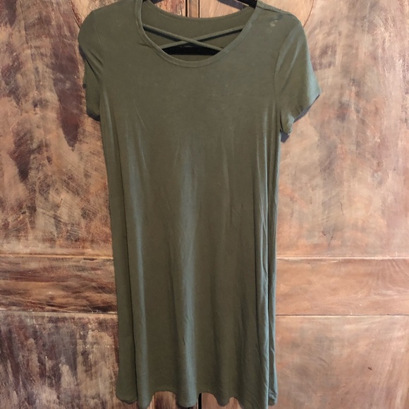 olive green kids dress